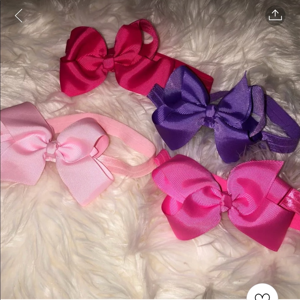 4 Inch Bows elastic headband